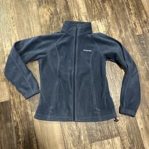 Columbia Benton Springs Full Zip Jacket Medium M Navy Blue Womens